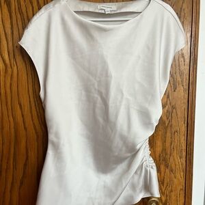 Banana Republic Elegant White Ruched Top